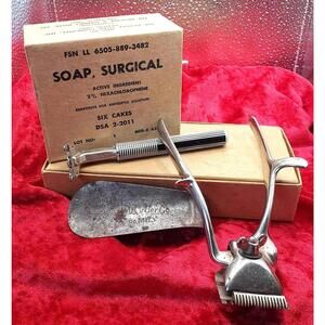 Collectible Men’s Vanity Lot - Antique Gillet Razor, JOHN OSTER Hair Trimmer